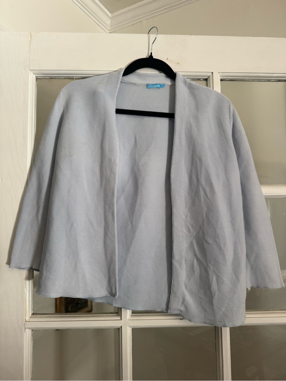 J. McLaughlin Cardigan Light Blue Open-Front